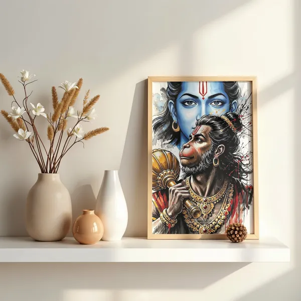 Ram_Hanuman_Wooden_Frame