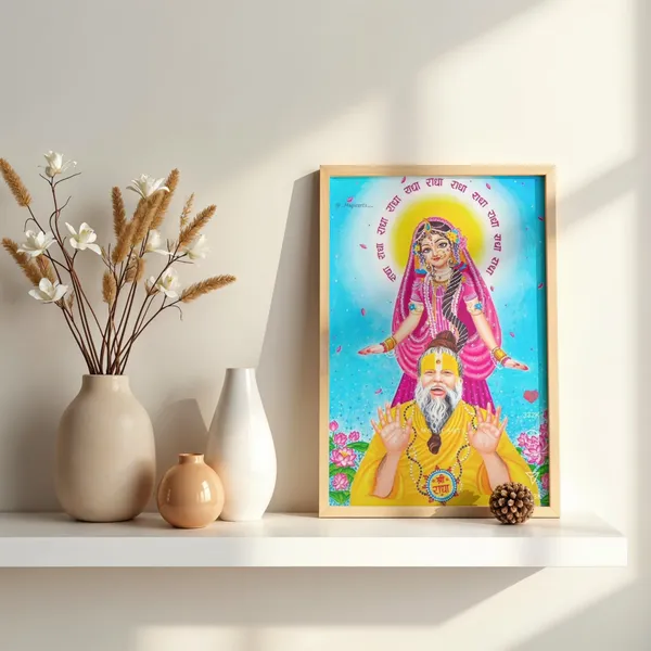 Premanand_Ji_Radhe_Radhe_Wooden_Frame