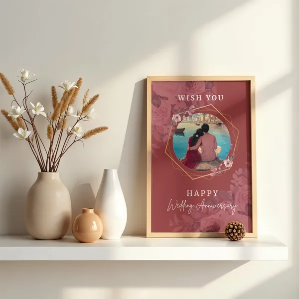 Personalized_Wedding_Anniversary_Photo_Frame_With_Wooden_Border