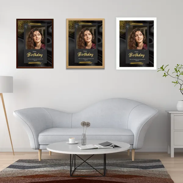 Personalized_Happy_Birthday_Photo_Frame_with_Golden_Border