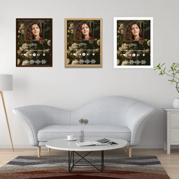 Wooden_Custom_Photo_Music_Song_Frame_with_Floral_Design