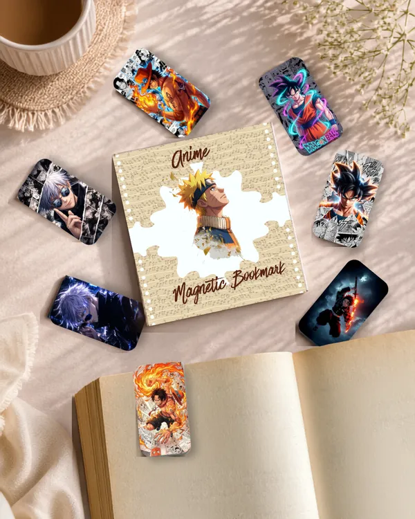 Anime_Character_Print_Magnetic_Bookmark_Pack_Of_12
