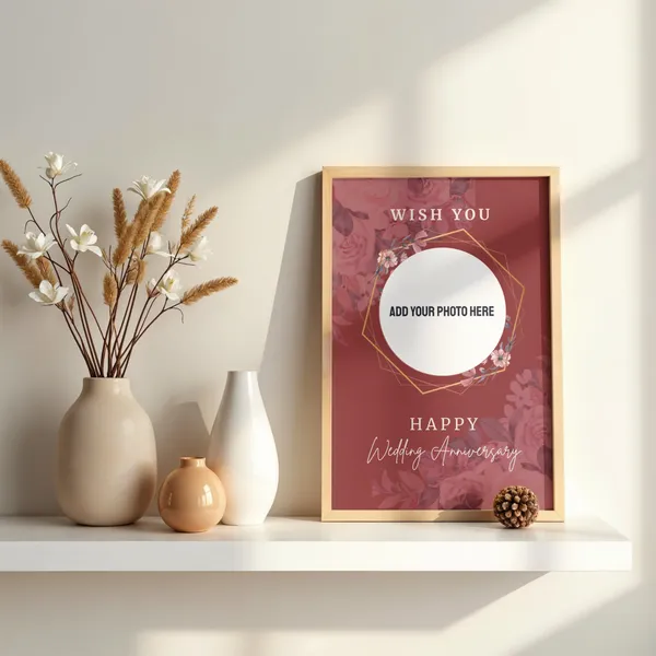 Personalized_Wedding_Anniversary_Photo_Frame_With_Wooden_Border