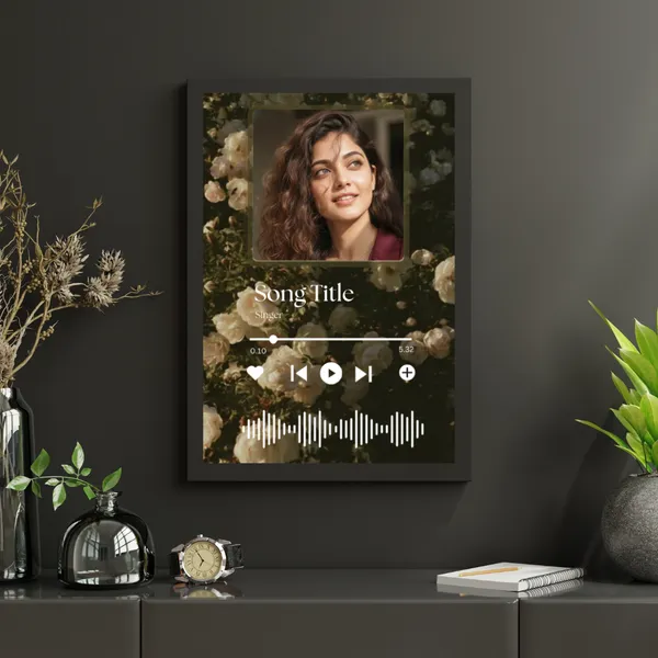 Wooden_Custom_Photo_Music_Song_Frame_with_Floral_Design