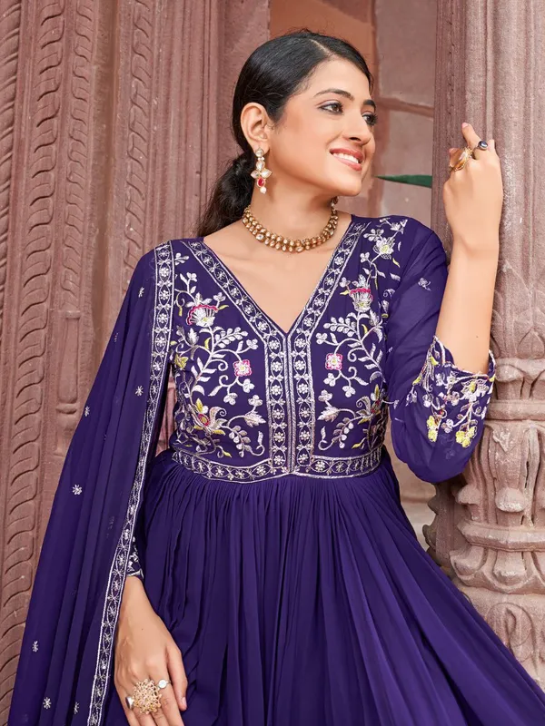 Purple_Georgette_Zari_Sequin_Embroidered_Anarkali_Gown_With_Dupatta_For_Women