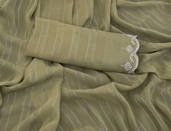 Olive_Green_Chiffon_Embroidered_Scalloped_Border_Saree_For_Women