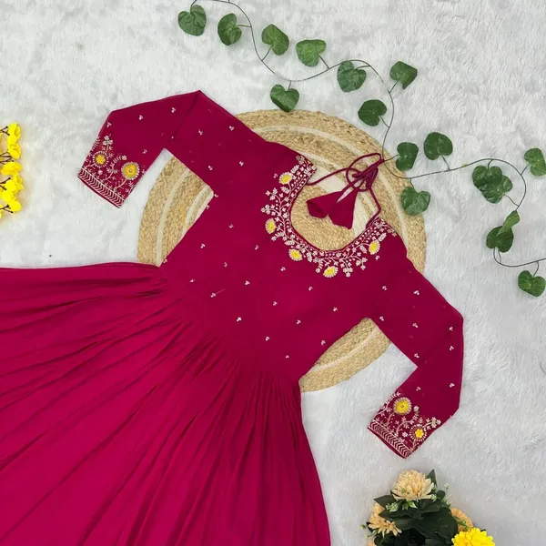 Pink_Georgette_Embroidered_Flared_Ruffle_Anarkali_Gown_For_Women
