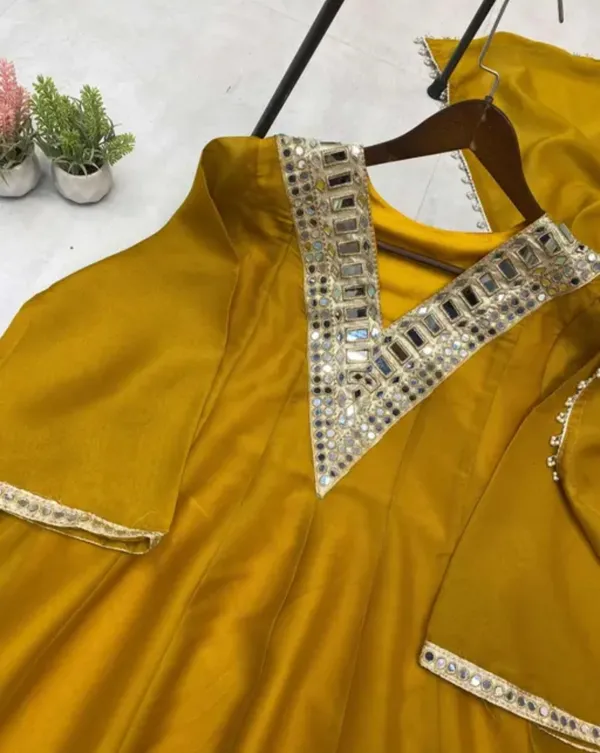Mustard_Yellow_Chanderi_Silk_Peplum_Kurta_Sharara_Set_For_Women