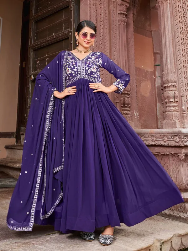Purple_Georgette_Zari_Sequin_Embroidered_Anarkali_Gown_With_Dupatta_For_Women