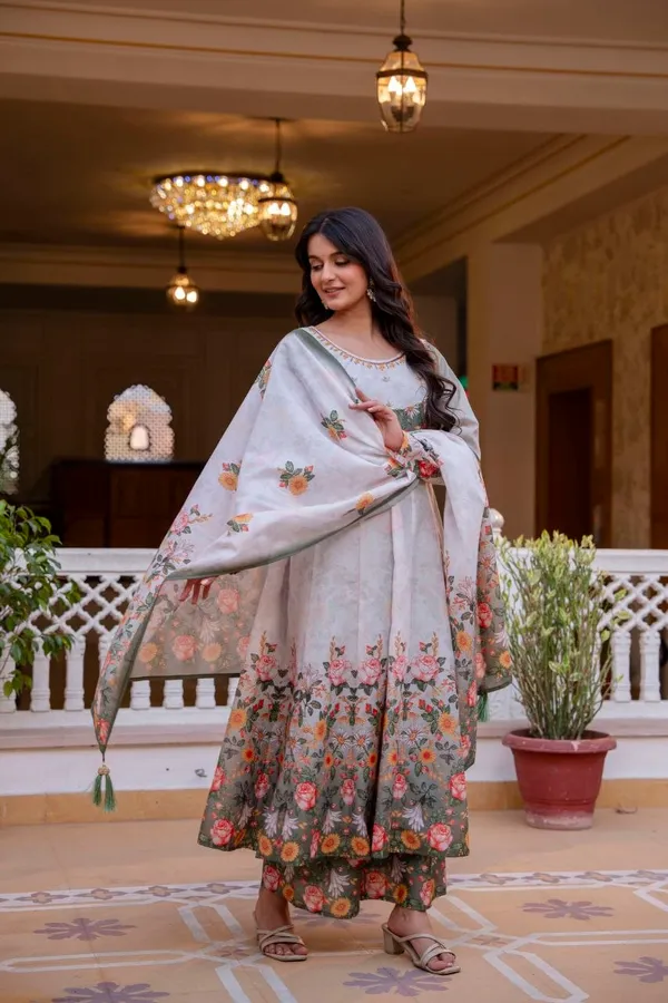 White_Chanderi_Digital_Print_Anarkali_Kurta_Palazzo_Dupatta_For_Women