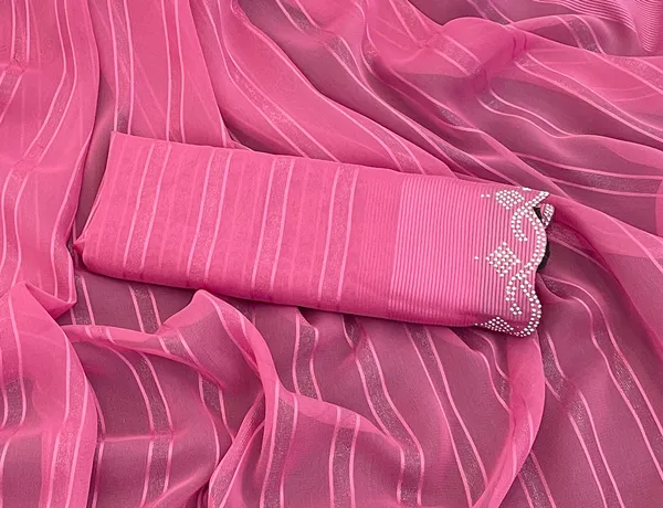 Pink_Chiffon_Striped_Scalloped_Border_Saree_For_Women