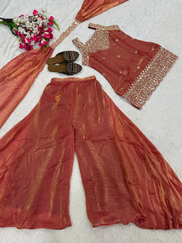 Pink_Silk_Zardozi_Embroidered_Sleeveless_Kurta_Sharara_Set_For_Women