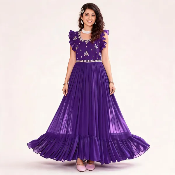 Purple_Georgette_Floral_Embroidered_Flared_Anarkali_Gown_For_Women