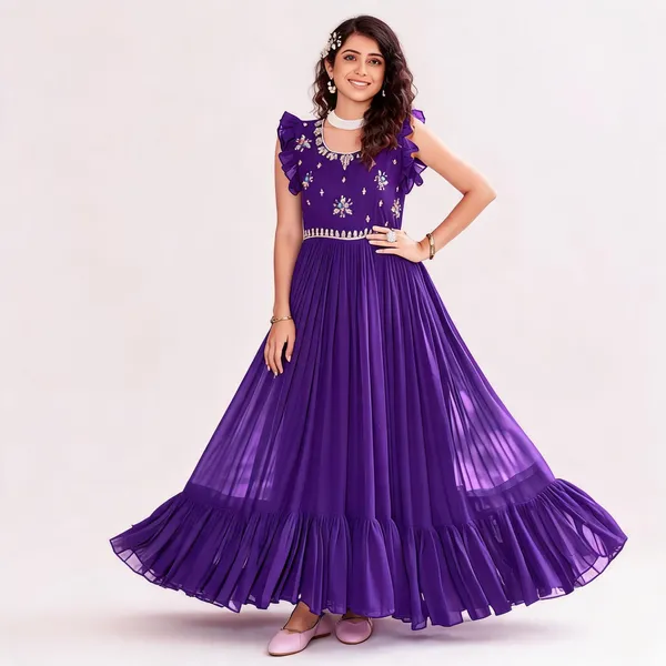 Purple_Georgette_Floral_Embroidered_Flared_Anarkali_Gown_For_Women