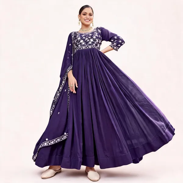 Navy_Blue_Georgette_Embroidered_Anarkali_Gown_With_Dupatta_For_Women