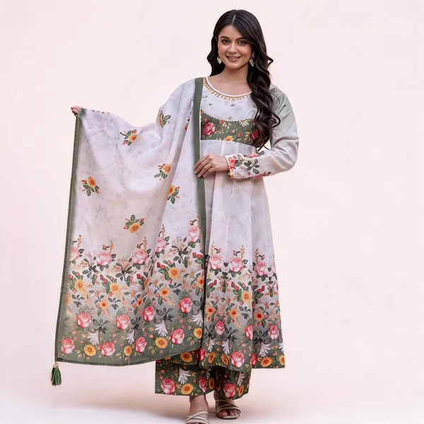 White_Chanderi_Digital_Print_Anarkali_Kurta_Palazzo_Dupatta_For_Women
