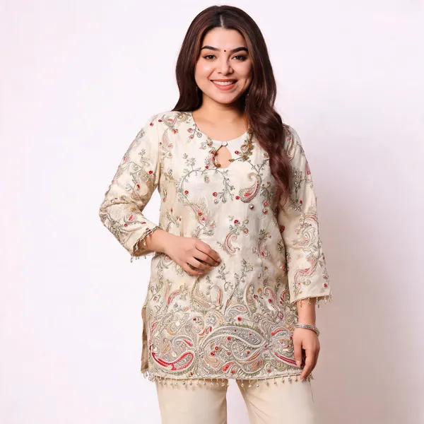 Ivory_French_Crepe_Embroidered_Straight_Fit_Kurta_Set_For_Women