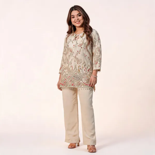 Ivory_French_Crepe_Embroidered_Straight_Fit_Kurta_Set_For_Women