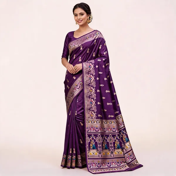 Purple_Silk_Woven_Zari_Border_Traditional_Saree_For_Women