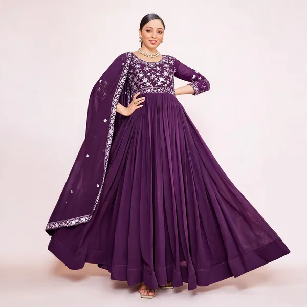 Purple_Georgette_Embroidered_Anarkali_Gown_With_Dupatta_For_Women