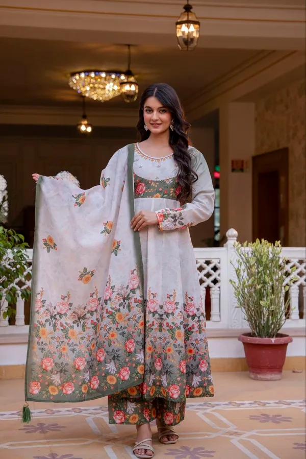 White_Chanderi_Digital_Print_Anarkali_Kurta_Palazzo_Dupatta_For_Women