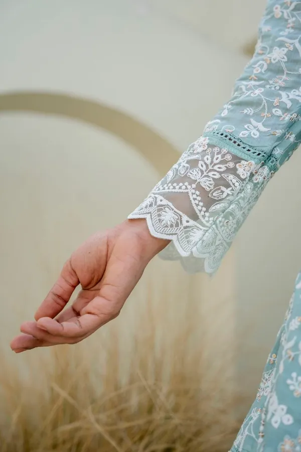 Sea_Green_Cotton_Embroidered_A-Line_Kurta_Palazzo_Dupatta_Set_For_Women