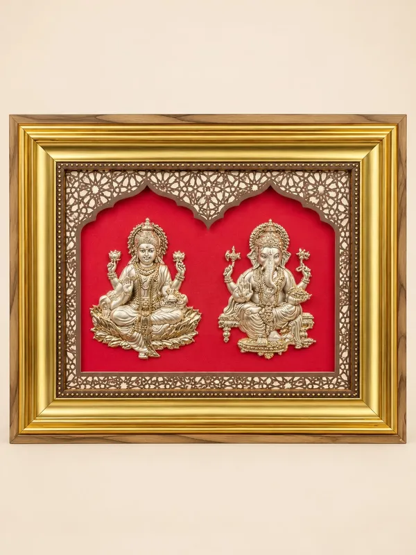24K_Gold_Foil_Divya_Lakshmi_Ganesh_Premium_Classic_Frame