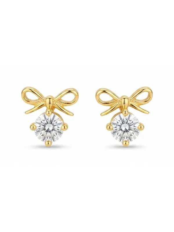 925_Sterling_Silver_22K_Gold_Plated_Bow_Knot_CZ_Stud_Earrings
