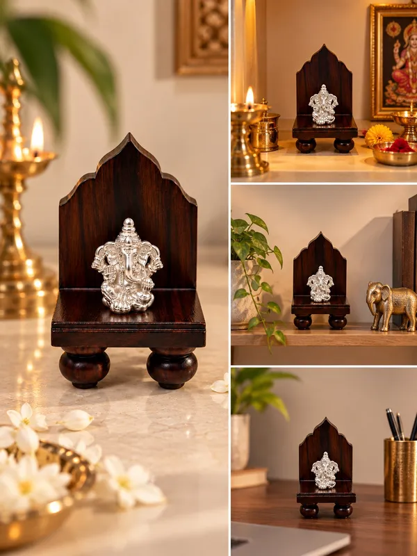925_Silver_Ganpati_Idol_with_Rose_Wood_Singhasan