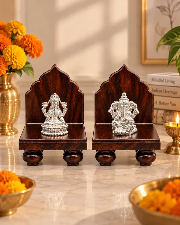 925_Silver_Lakshmi_Ganesh_Idol_Set_with_Rose_Wood_Singhasan