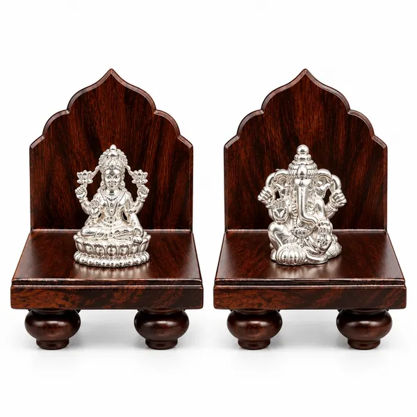 925_Silver_Lakshmi_Ganesh_Idol_Set_with_Rose_Wood_Singhasan