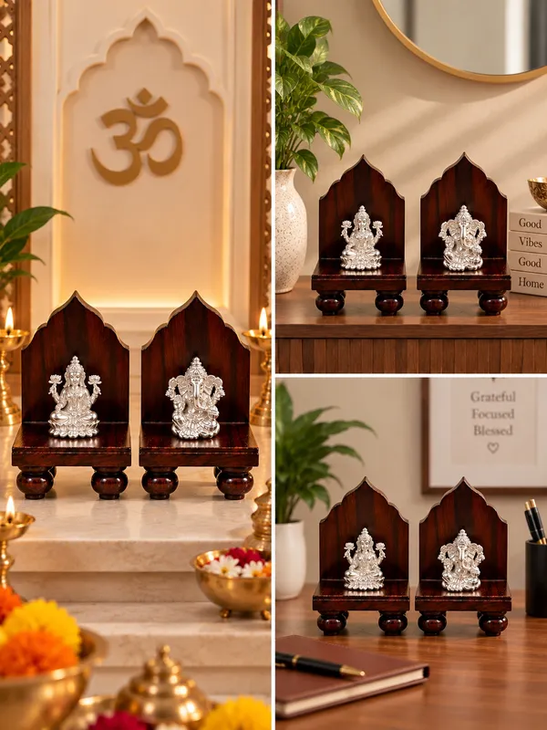 925_Silver_Lakshmi_Ganesh_Idol_Set_with_Rose_Wood_Singhasan