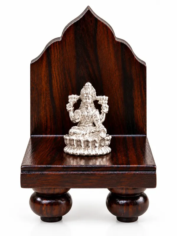 925_Silver_Lakshmi_Idol_with_Rose_Wood_Singhasan