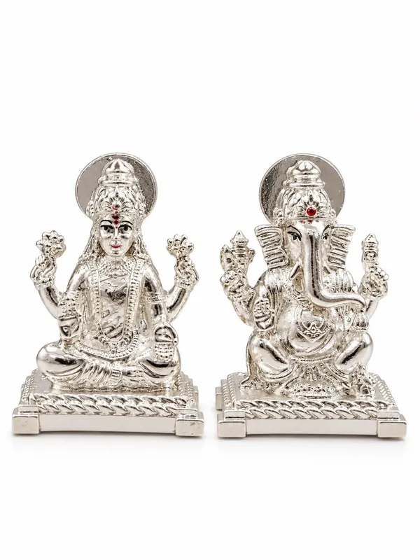 999_Pure_Silver_Lakshmi_Ganesh_Idol_Pair