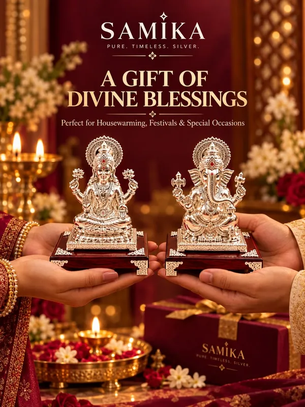999_Pure_Silver_Lakshmi_Ganesh_Idol_Pair