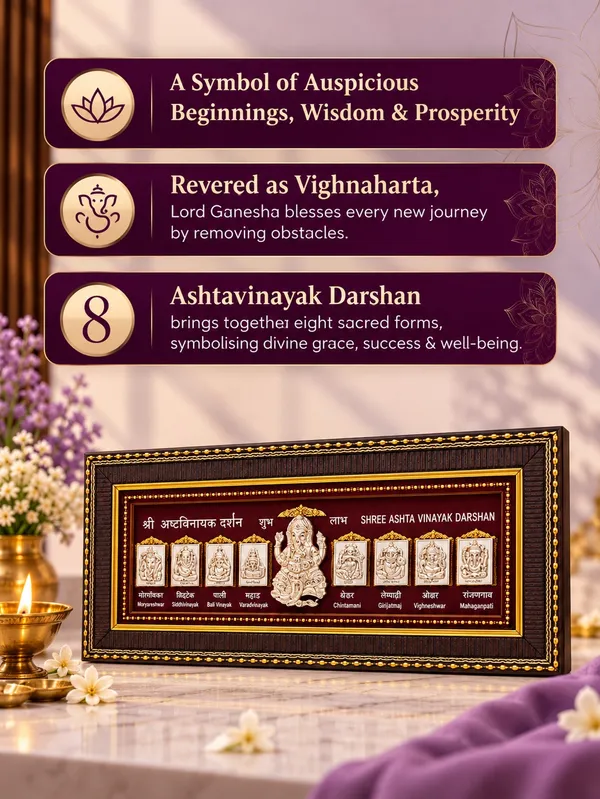 999_Silver_Shri_Ashta_Vinayak_Darshan_Wall_Frame