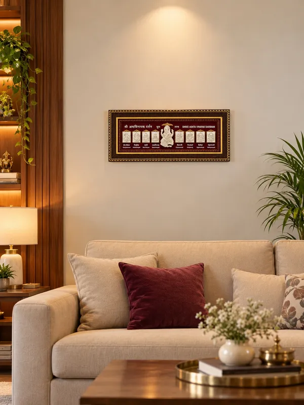 999_Silver_Shri_Ashta_Vinayak_Darshan_Wall_Frame