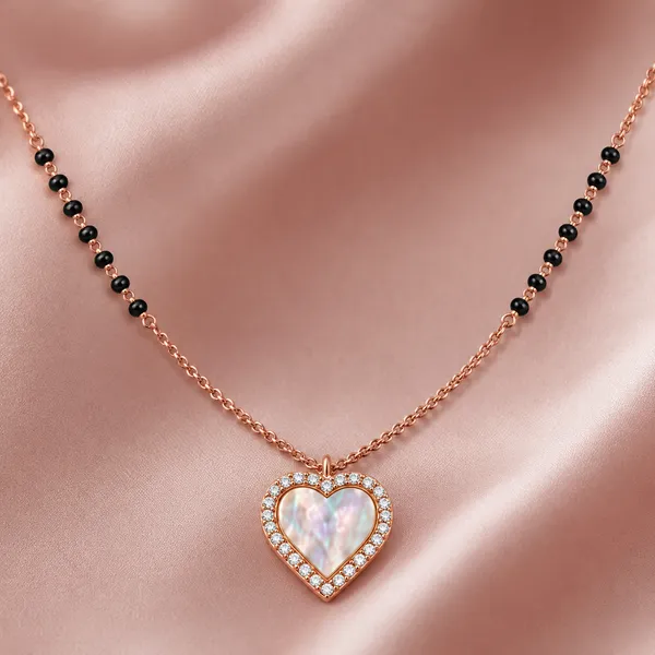 925_Sterling_Silver_Rose_Gold_Plated_Aurora_Heart_Mangalsutra