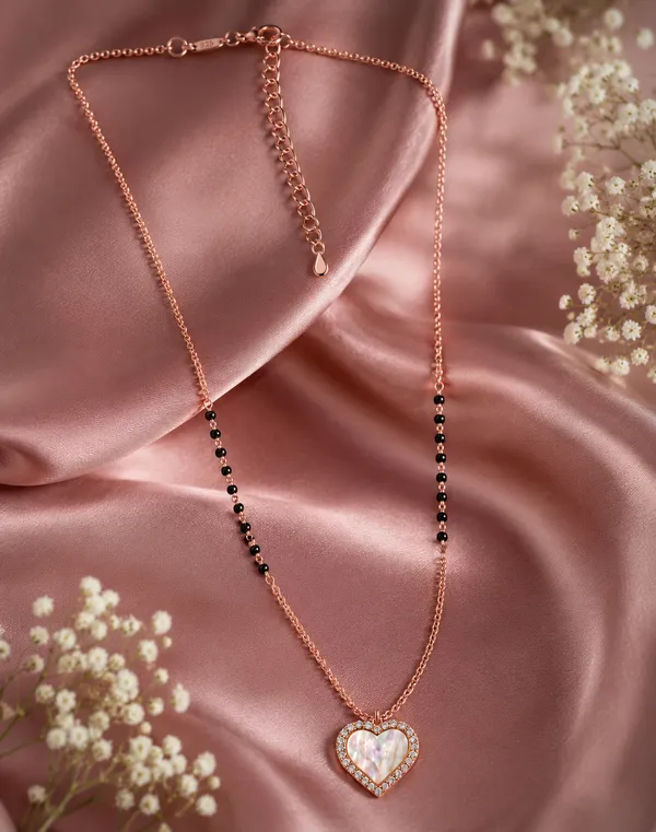 925_Sterling_Silver_Rose_Gold_Plated_Aurora_Heart_Mangalsutra
