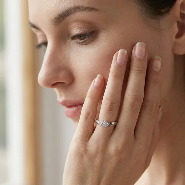 925_Sterling_Silver_Forever_Zircon_Adjustable_Ring