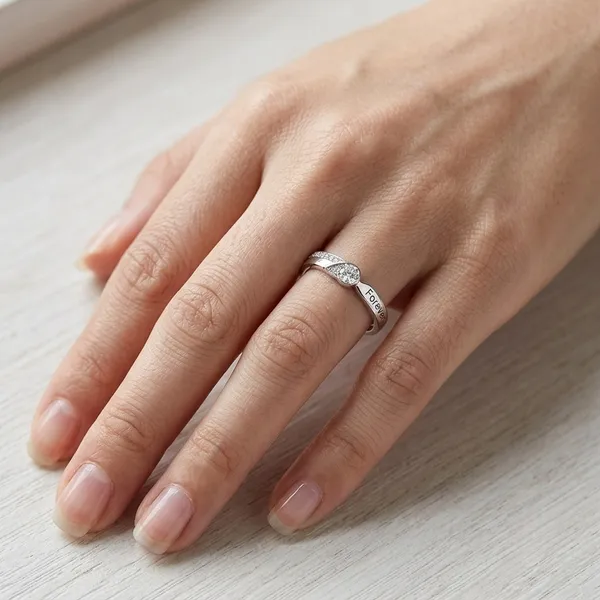 925_Sterling_Silver_Forever_Zircon_Adjustable_Ring