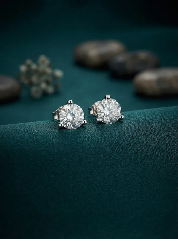 925_Sterling_Silver_Solitaire_Cubic_Zirconia_Earrings