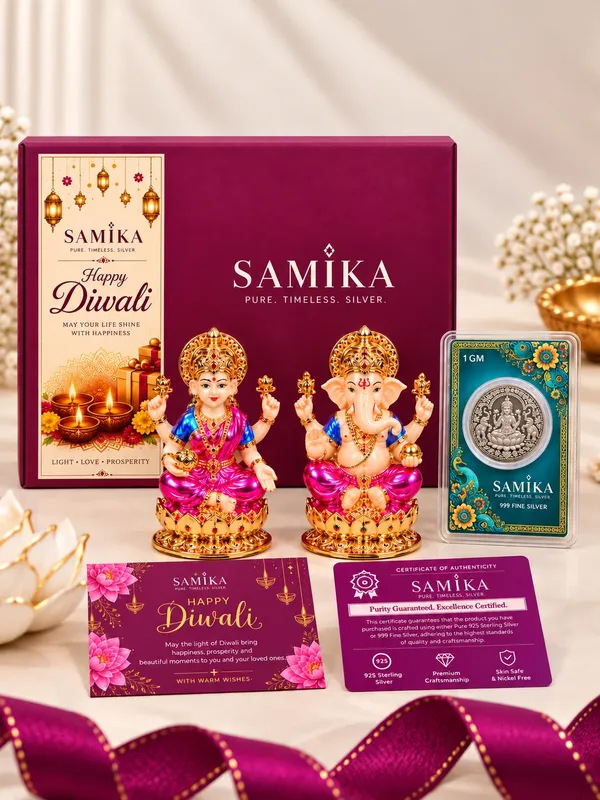 24K_Gold_Plated_Non-Breakable_Lakshmi_Ganesh_Idol_with_1g_Lakshmi_Ji_Silver_Coin_Combo