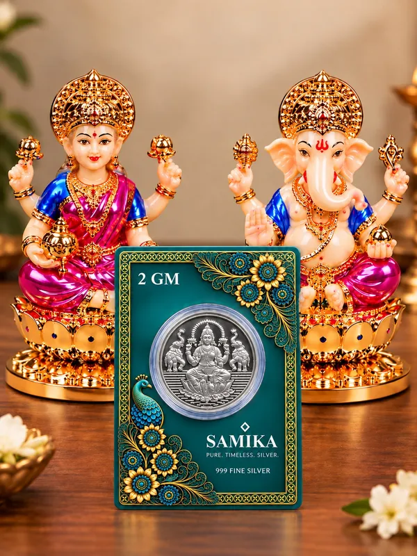 24K_Gold_Plated_Non-Breakable_Lakshmi_Ganesh_Idol_with_2g_Lakshmi_Ji_Silver_Coin_Combo