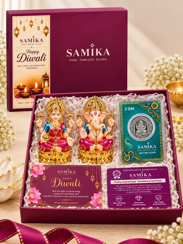 24K_Gold_Plated_Non-Breakable_Lakshmi_Ganesh_Idol_with_2g_Ganesh_Ji_Silver_Coin_Combo