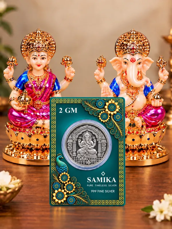 24K_Gold_Plated_Non-Breakable_Lakshmi_Ganesh_Idol_with_2g_Ganesh_Ji_Silver_Coin_Combo