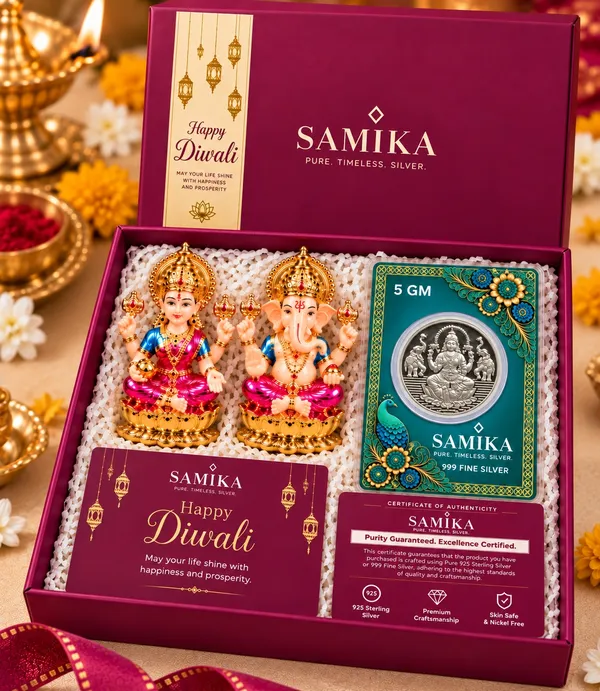 24K_Gold_Plated_Non-Breakable_Lakshmi_Ganesh_Idol_with_5g_Lakshmi_Ji_Silver_Coin_Combo