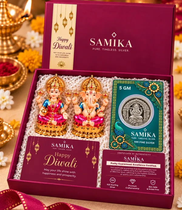 24K_Gold_Plated_Non-Breakable_Lakshmi_Ganesh_Idol_with_5g_Ganesh_Ji_Silver_Coin_Combo