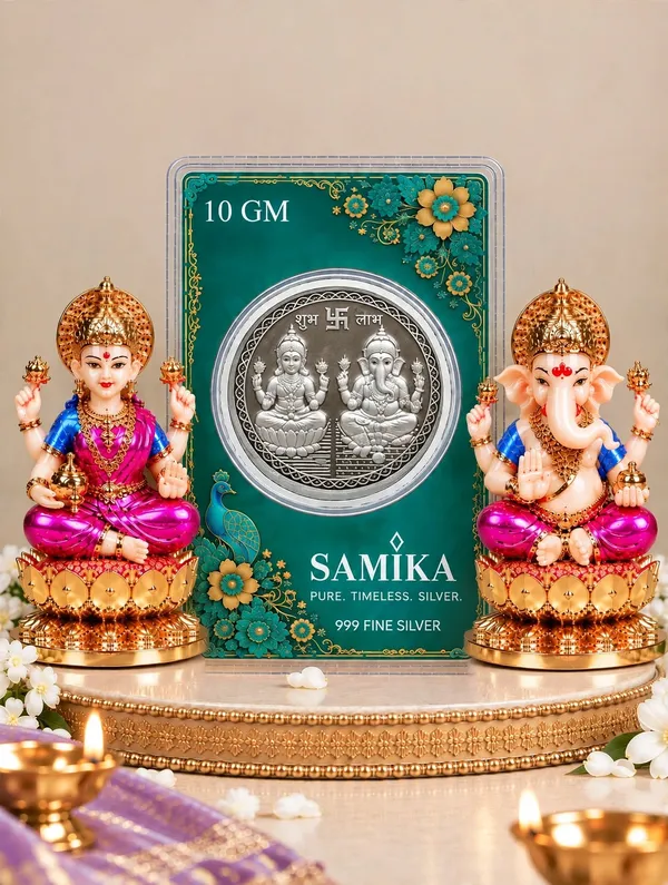 24K_Gold_Plated_Non-Breakable_Lakshmi_Ganesh_Idol_with_10g_Lakshmi_&_Ganesh_Silver_Coin_Combo
