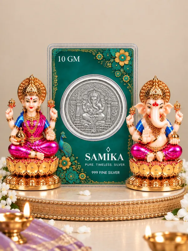 24K_Gold_Plated_Non-Breakable_Lakshmi_Ganesh_Idol_with_10g_Ganesh_Ji_Silver_Coin_Combo